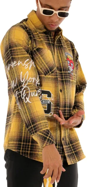 SCREENSHOT SHACKET 3202 Mens Casual Plaid Flannel Shacket Shirt Jacket Button Down Long Sleeve