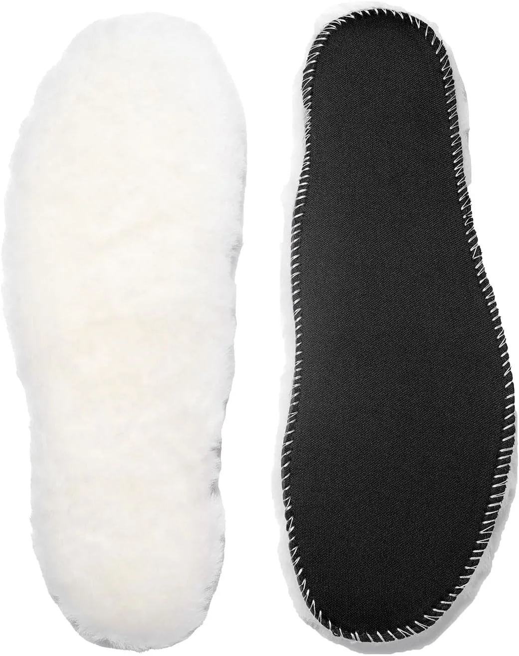 Sheepskin Insoles Flat Feet Orthopedic Arch Support Inserts for Plantar Fasciitis Swollen Feet Pain Relief Neuropathy White Mens 7 Women 9