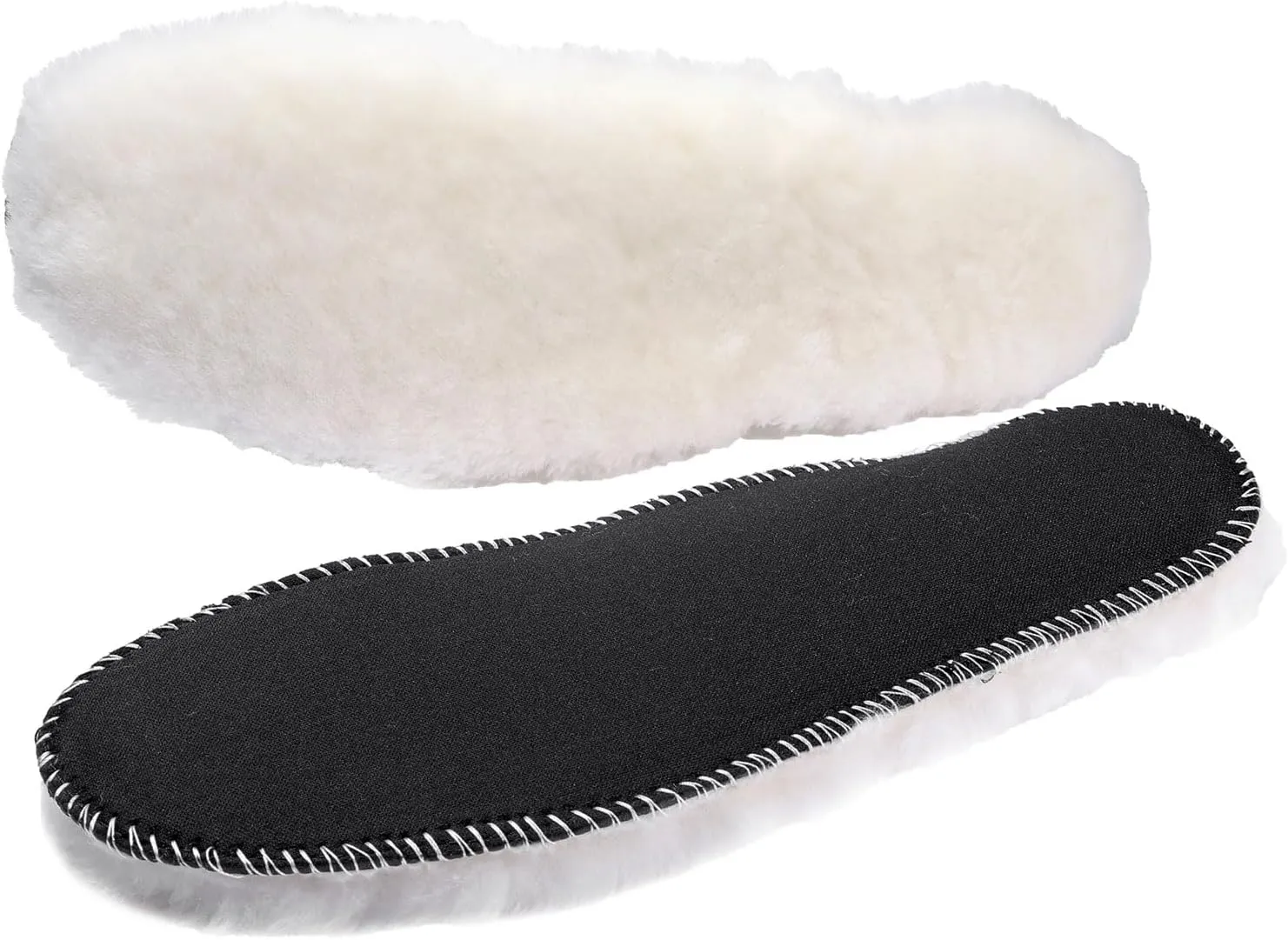 Sheepskin Insoles Flat Feet Orthopedic Arch Support Inserts for Plantar Fasciitis Swollen Feet Pain Relief Neuropathy White Mens 7 Women 9