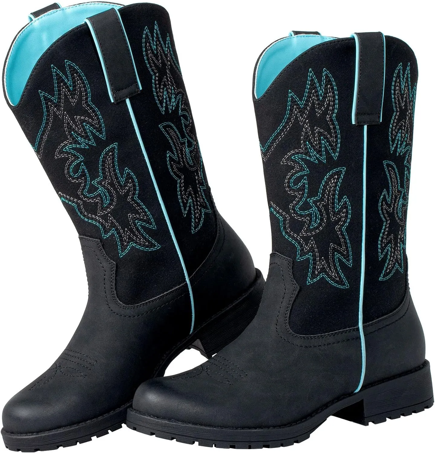 SheSole Ladies Western Cowboy Boots for Women Slip Resistant Cowgirl Work Boots Wide Calf Round Toe