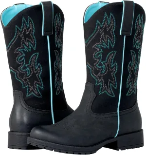 SheSole Ladies Western Cowboy Boots for Women Slip Resistant Cowgirl Work Boots Wide Calf Round Toe