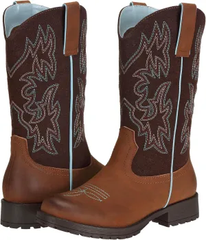 SheSole Ladies Western Cowboy Boots for Women Slip Resistant Cowgirl Work Boots Wide Calf Round Toe