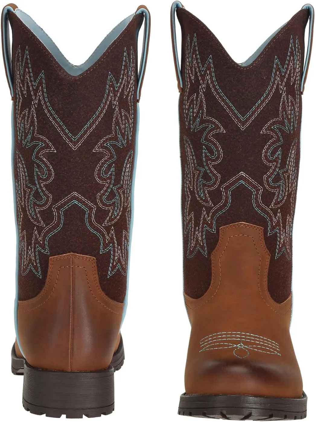 SheSole Ladies Western Cowboy Boots for Women Slip Resistant Cowgirl Work Boots Wide Calf Round Toe