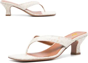 SHODENSE Women Rhinestone Flip Flops Mules Sandals Suede Chunky Kitten Heel Square Toe Thong Sandals Slip On T-Strap Glitter Sandal Shoes 2" Heels Slide Slipper Summer Beach Dressy Comfort 4-11 M US