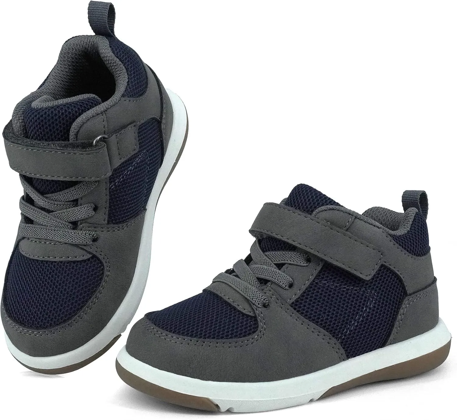 SKYWHEEL Toddler Boys Girls Tennis Shoes Kids Slip On Barefoot Shoes Wide Casual Walking Running Sneakers for Little Kids