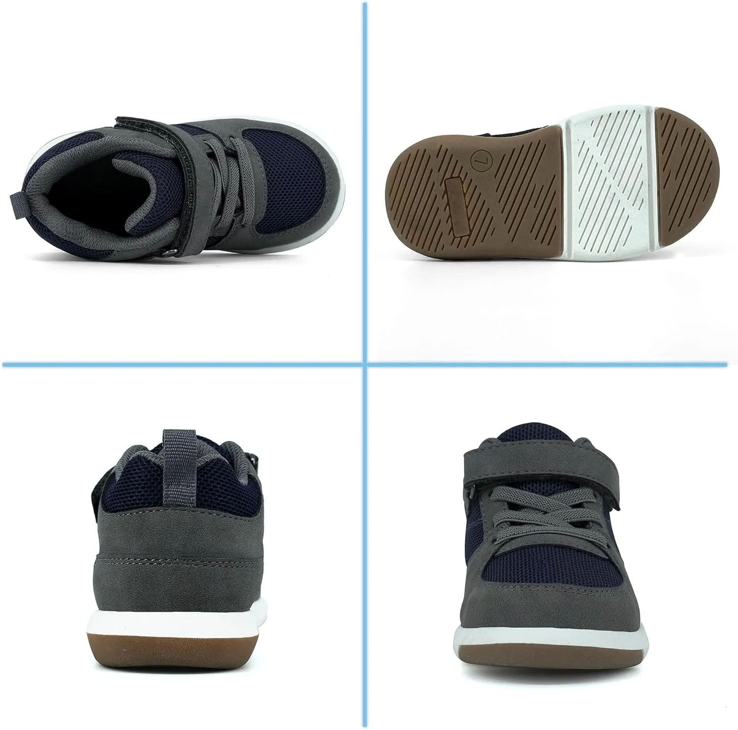 SKYWHEEL Toddler Boys Girls Tennis Shoes Kids Slip On Barefoot Shoes Wide Casual Walking Running Sneakers for Little Kids