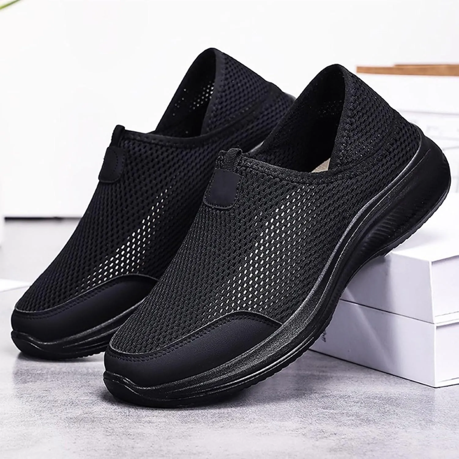 Slide On Sneakers for Women Lightweight Breathable Walking Running Casual Shoes Comfort Orthopedic Tennis Sneakers