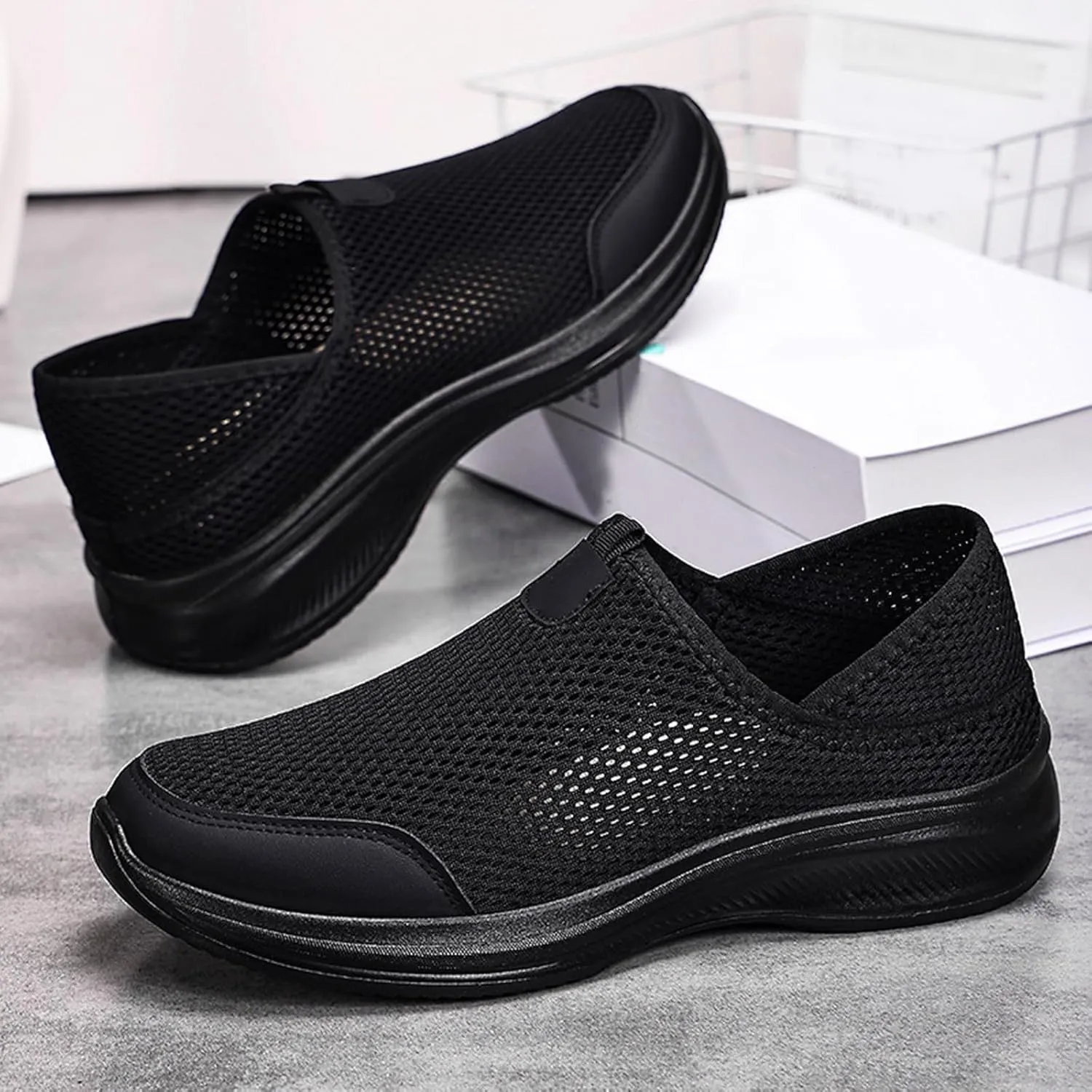 Slide On Sneakers for Women Lightweight Breathable Walking Running Casual Shoes Comfort Orthopedic Tennis Sneakers