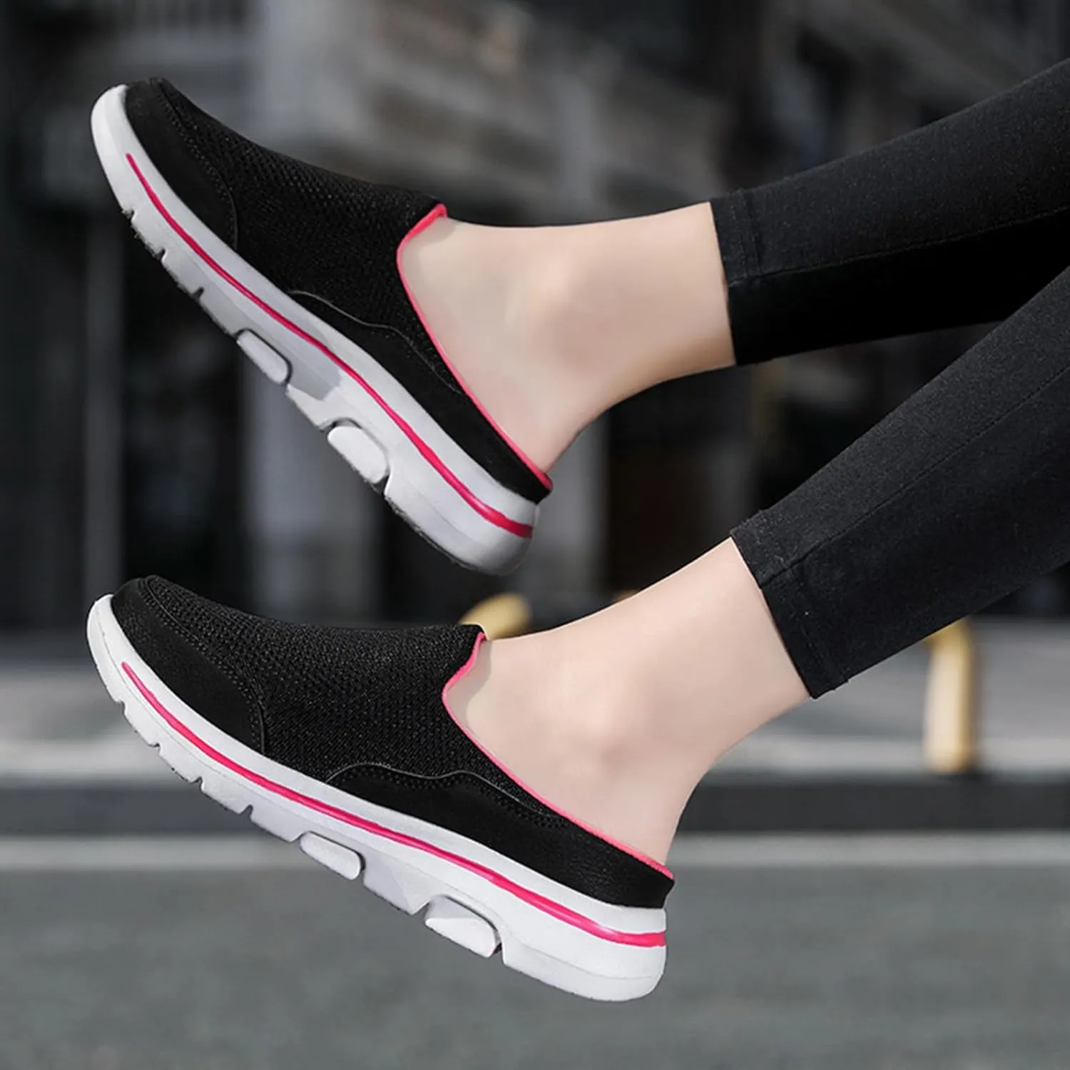 Slip On Mules & Clogs for Womens Mens Lightweight Breathable Mesh Slippers Slip-On Orthopedic Shoes Closed Toe Slides