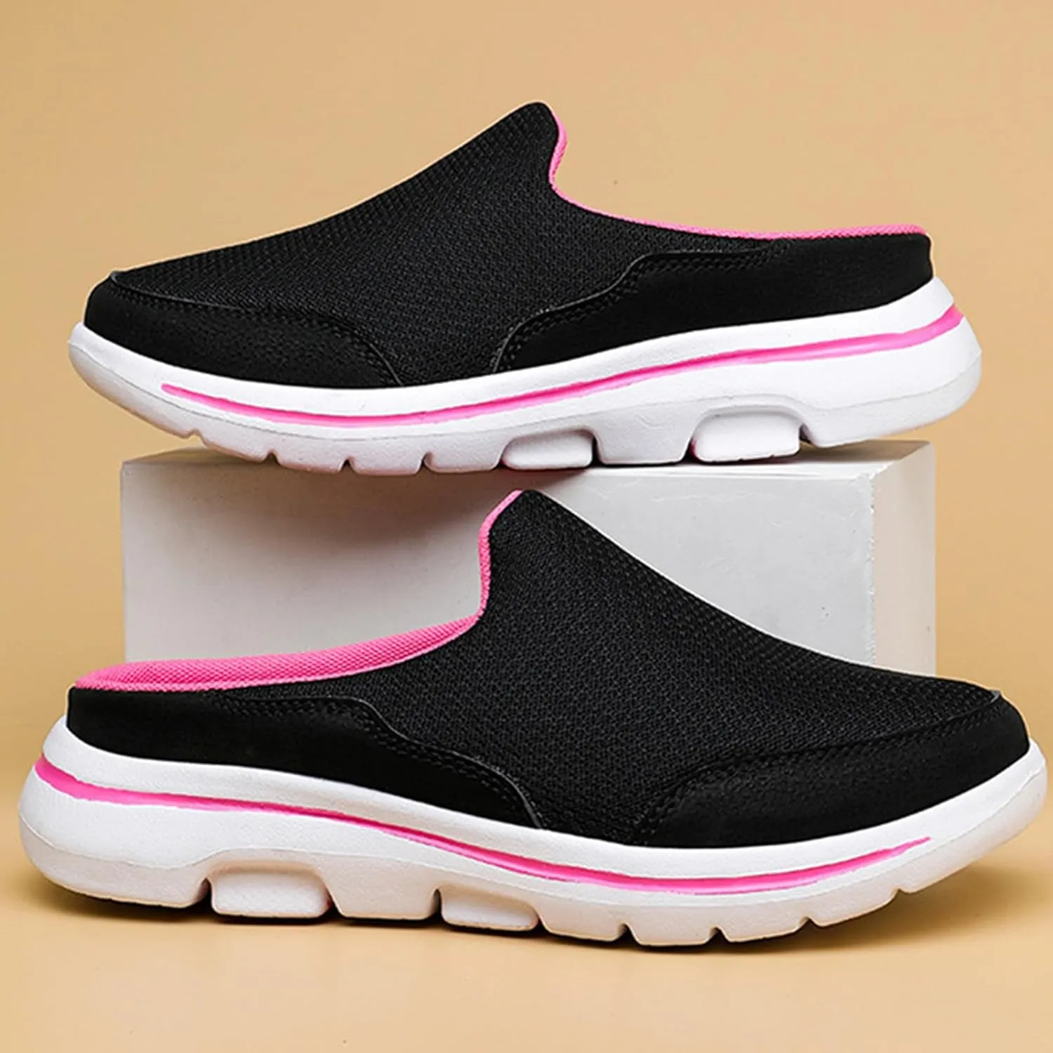 Slip On Mules & Clogs for Womens Mens Lightweight Breathable Mesh Slippers Slip-On Orthopedic Shoes Closed Toe Slides