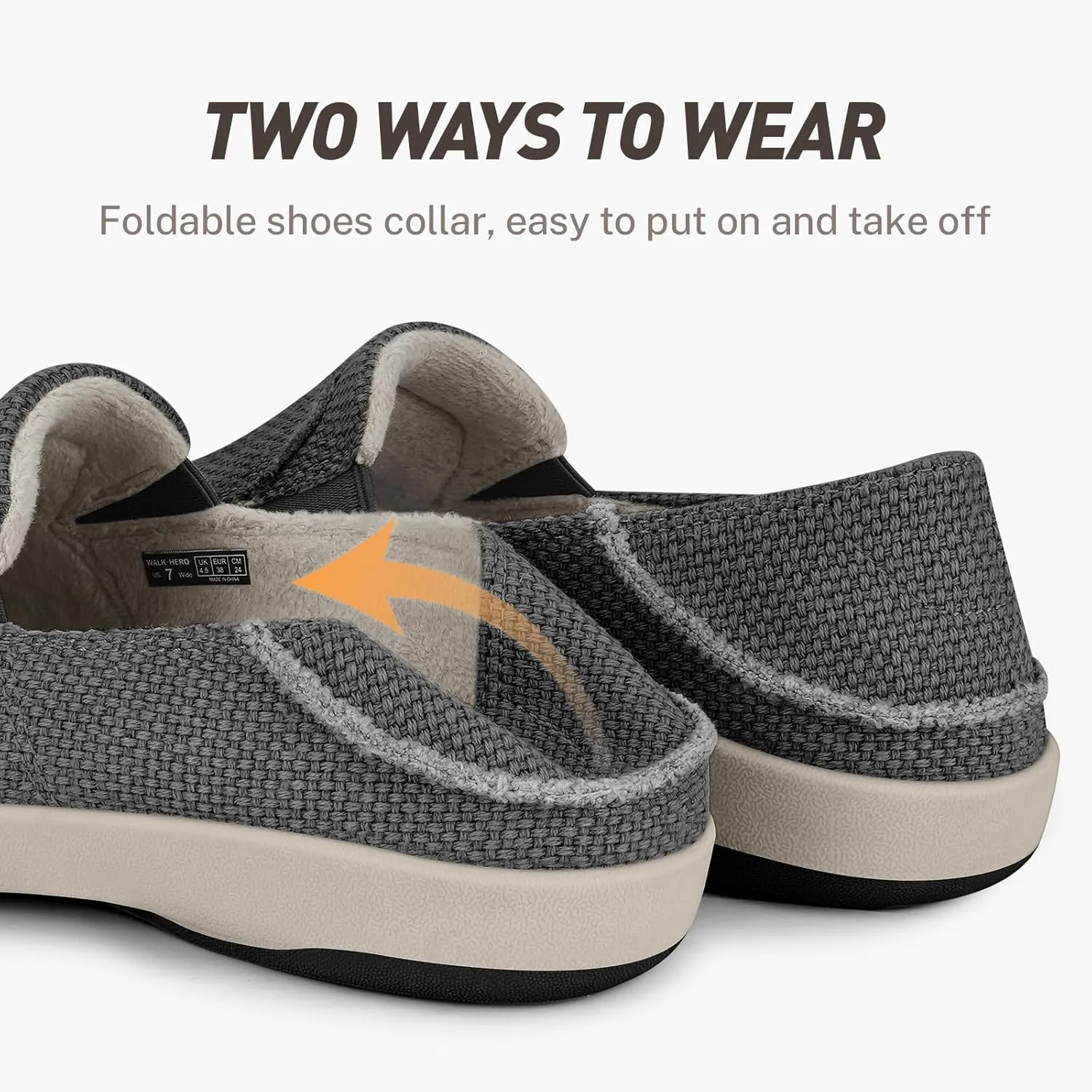 Slip On Shoes Women, Comfortable Loafers for Women Shoes with Arch Support, Orthopedic Walking Boat Shoes Women, Indoor Outdoor House Shoes with Non-Slip Rubber Sole