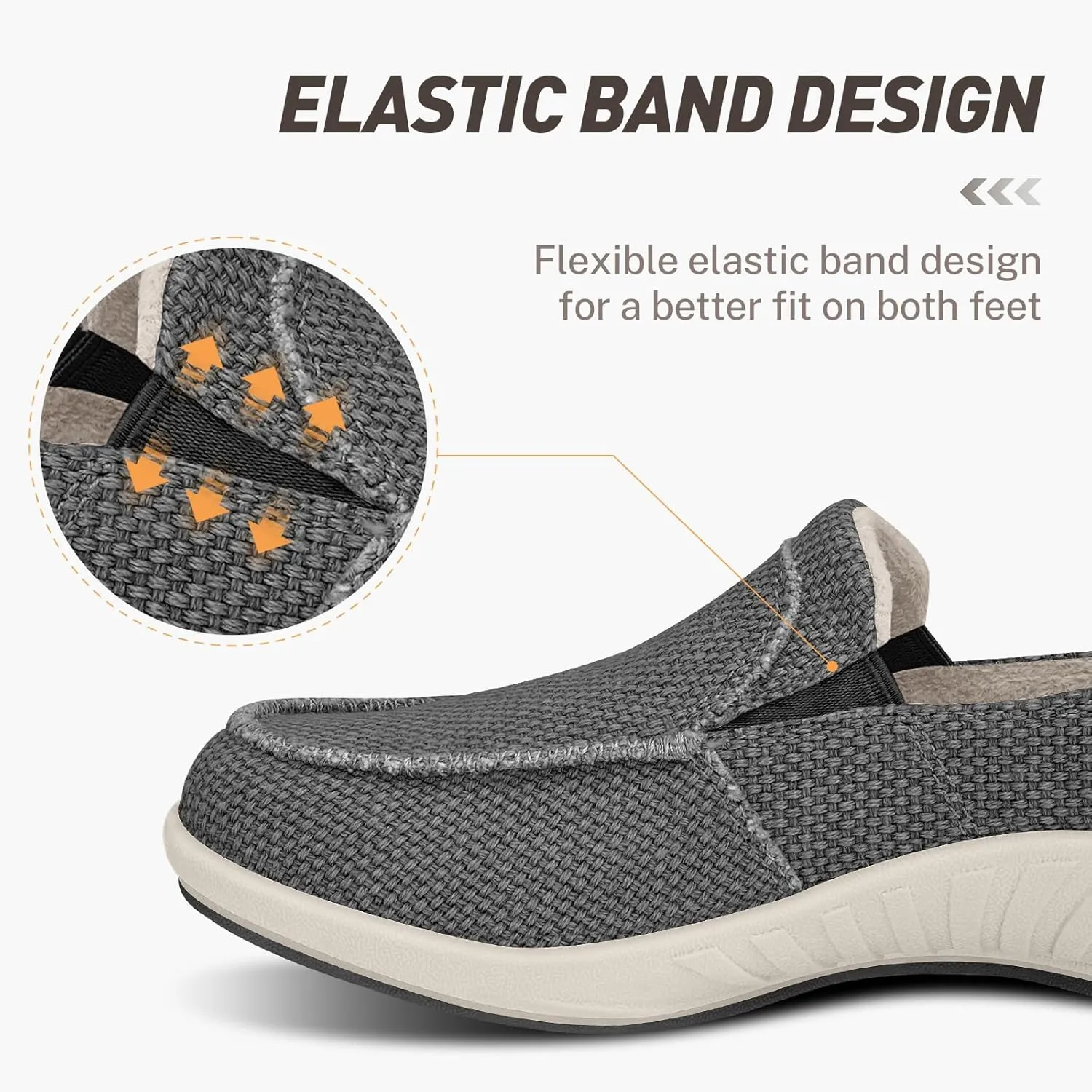Slip On Shoes Women, Comfortable Loafers for Women Shoes with Arch Support, Orthopedic Walking Boat Shoes Women, Indoor Outdoor House Shoes with Non-Slip Rubber Sole