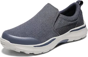 SNEKARMIN Men's Spring/Autumn Canvas Loafers - Comfortable Breathable Driving Shoes, Grey