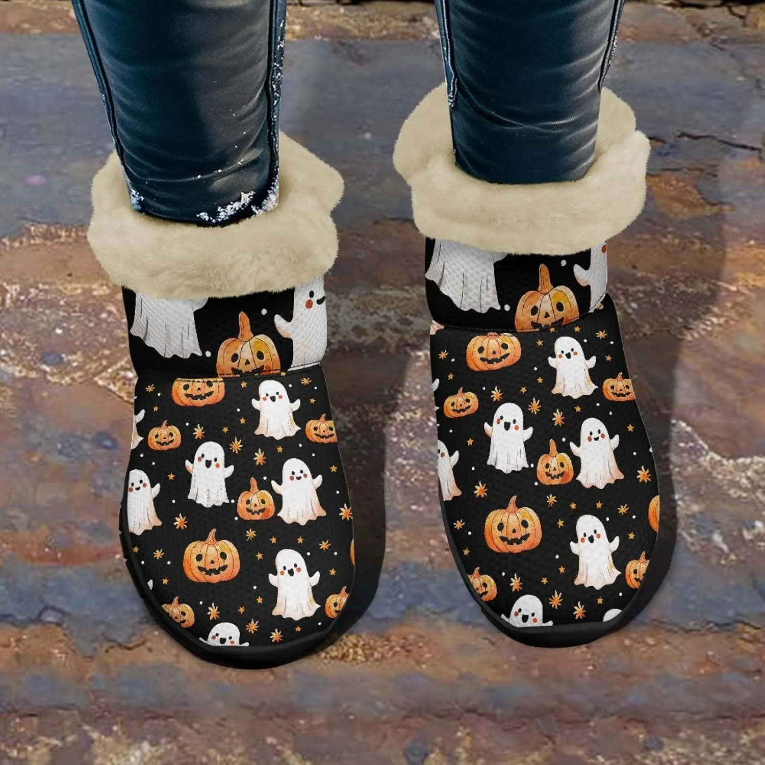 Snow Boots for Women -Fashion Winter Warm Snow Boots Anti-Slip outdoor Furry bootie for men women