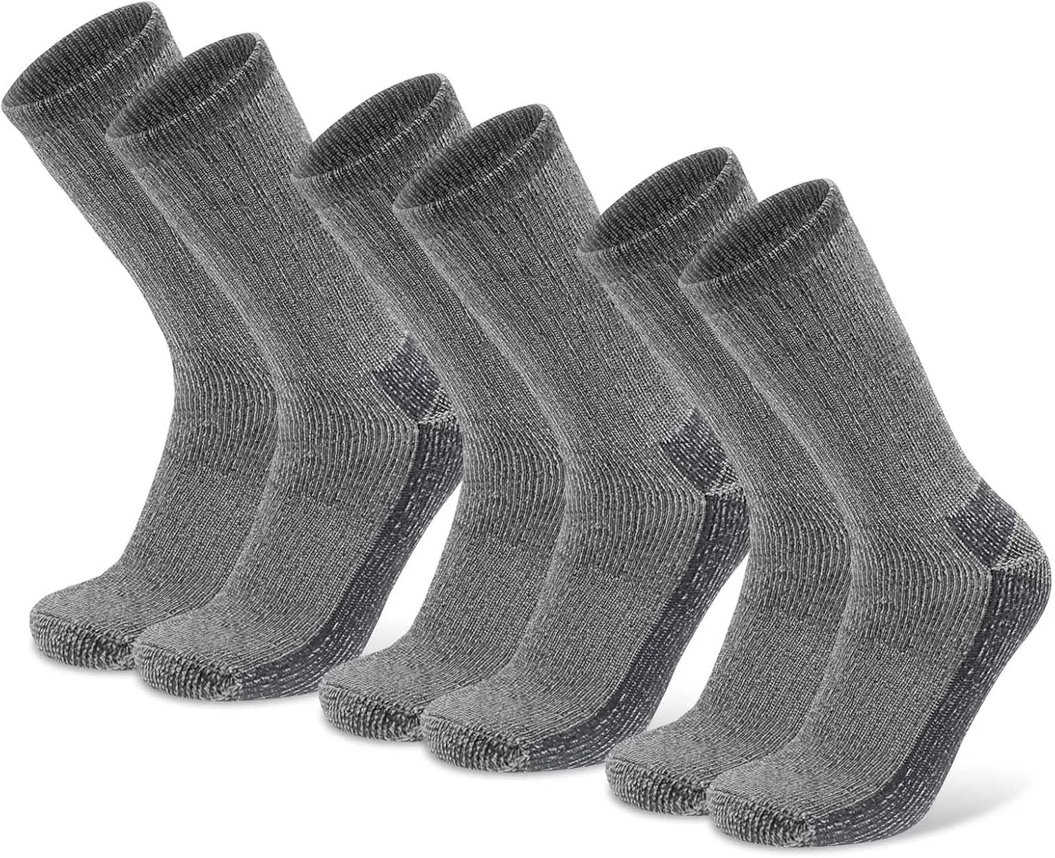 Socks Daze Men's Warm Thick Thermal Merino Wool Hiking Socks Women's Thick Cushioned Crew Boot Socks for Winter Cold 3 Pack