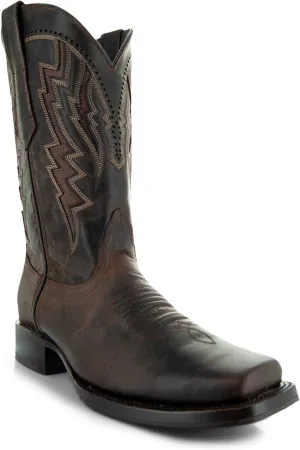 Soto Boots Square Toe Cowboy Boots, Genuine Leather Men's Cowboy Boots, Western Boots For Men H50027