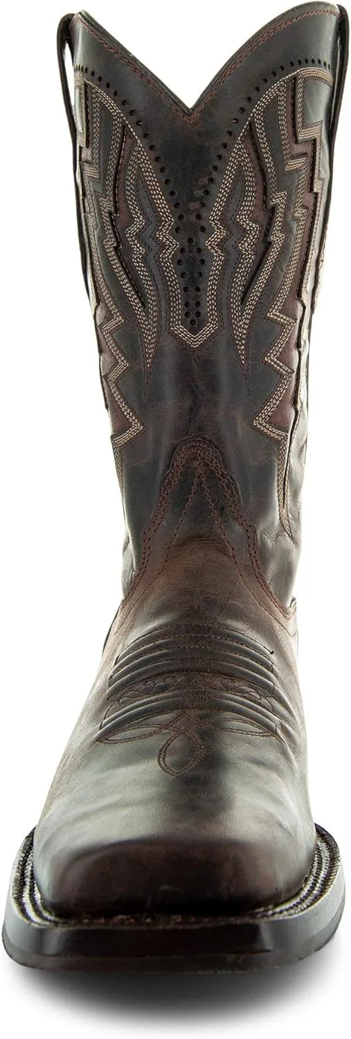 Soto Boots Square Toe Cowboy Boots, Genuine Leather Men's Cowboy Boots, Western Boots For Men H50027