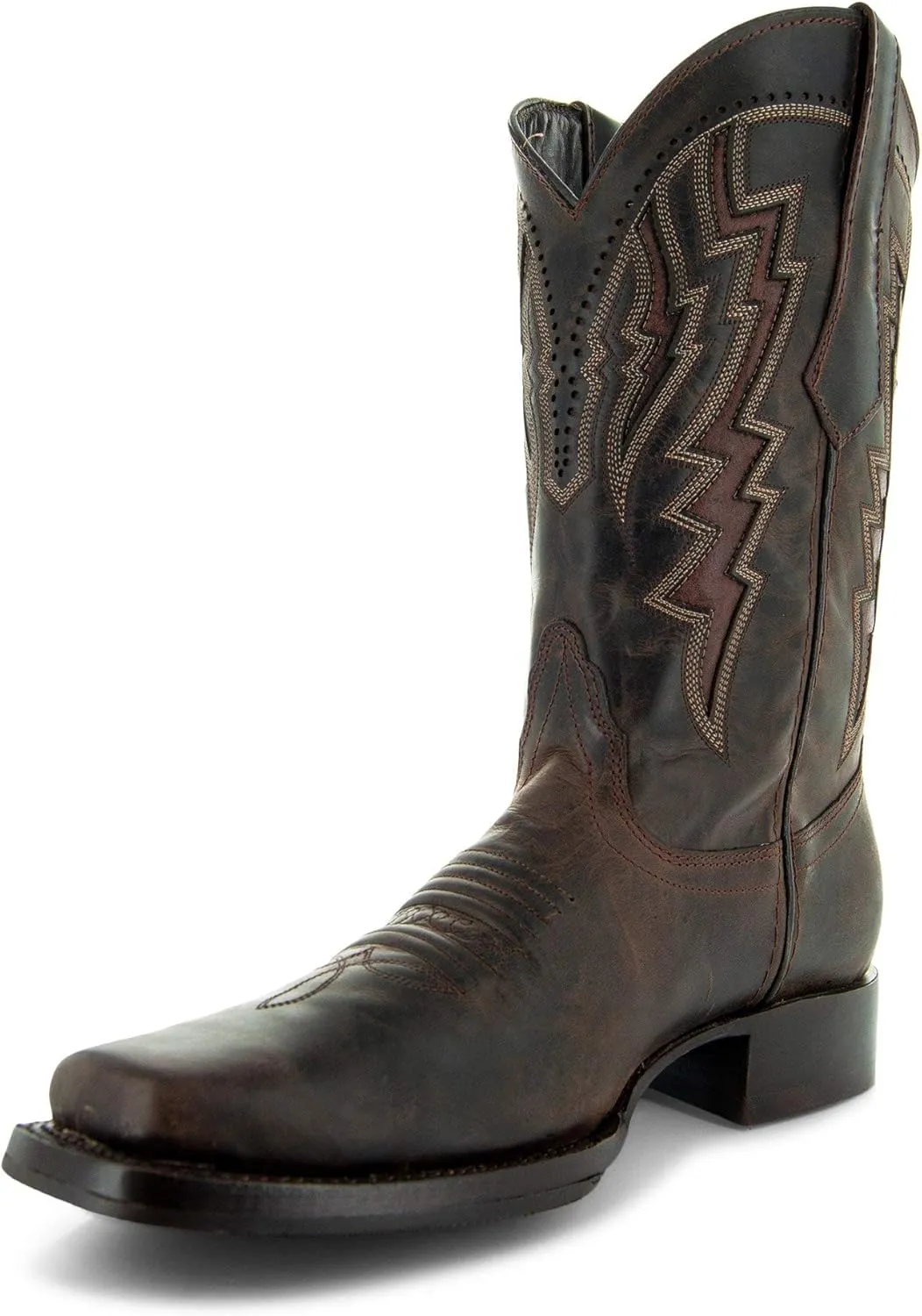 Soto Boots Square Toe Cowboy Boots, Genuine Leather Men's Cowboy Boots, Western Boots For Men H50027