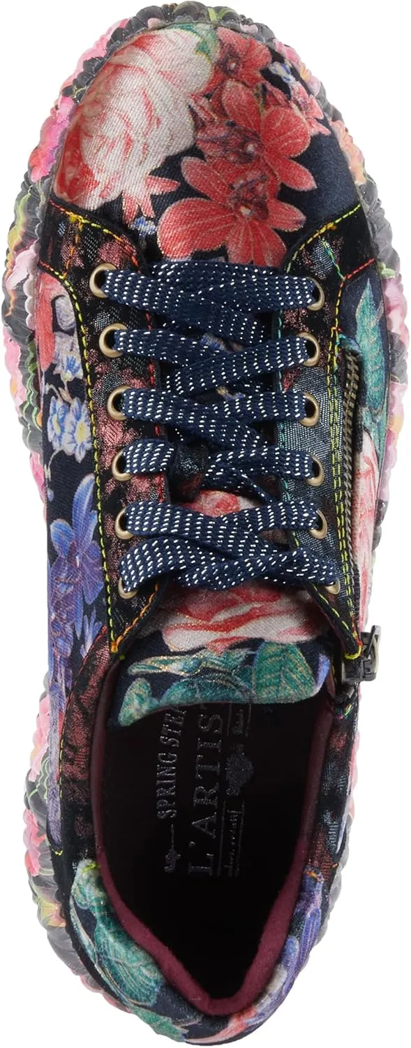 Spring Step L'Artiste Dallyn Women's Playful Sneaker - Mix of Textures & Patterns, Cushioned Comfort, Versatile Style