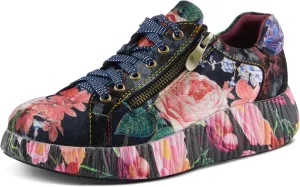 Spring Step L'Artiste Dallyn Women's Playful Sneaker - Mix of Textures & Patterns, Cushioned Comfort, Versatile Style
