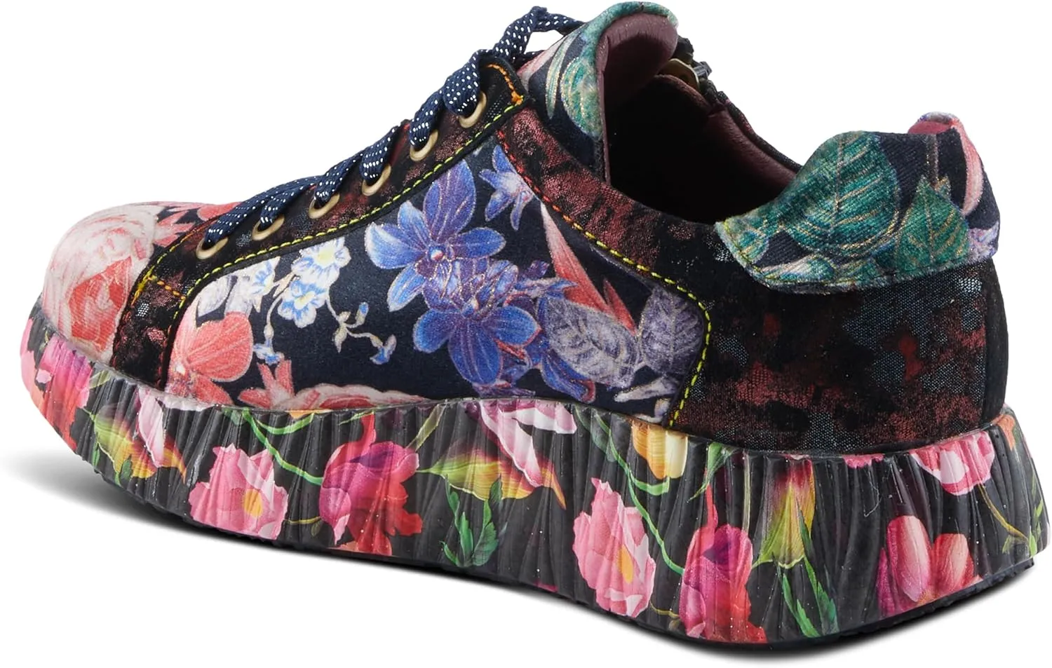 Spring Step L'Artiste Dallyn Women's Playful Sneaker - Mix of Textures & Patterns, Cushioned Comfort, Versatile Style