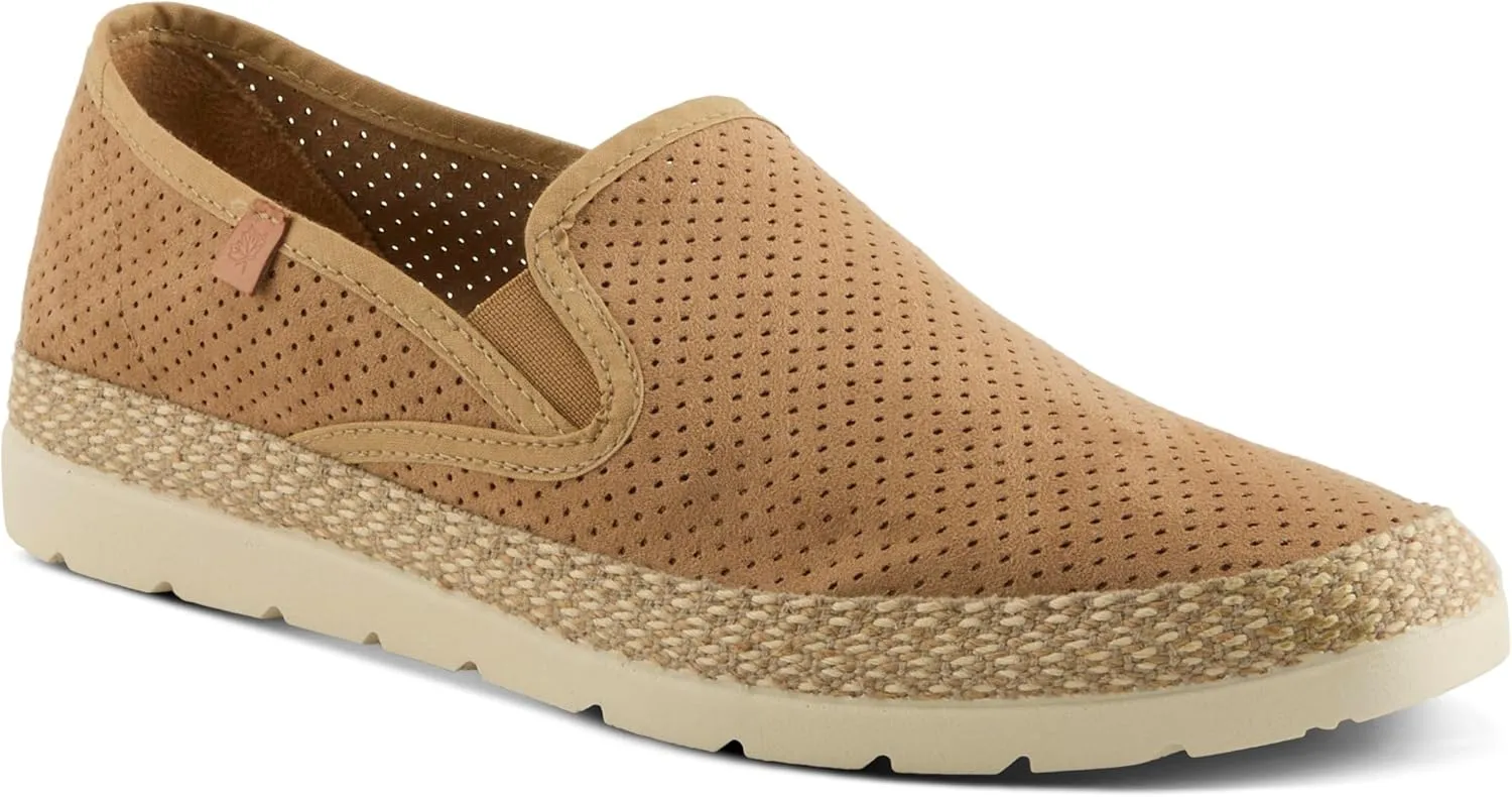 Spring Step Men's Raiden Suede Espadrilles – Slip-On Summer Shoes with Cork Insole and Rubber Outsole, Made in Spain