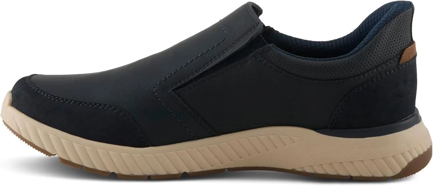 Spring Step Men's TAFTI Slip-On Sneakers – Vegan-Friendly Water-Resistant Shoes with Shock-Absorbent Sole and Stretch Goring