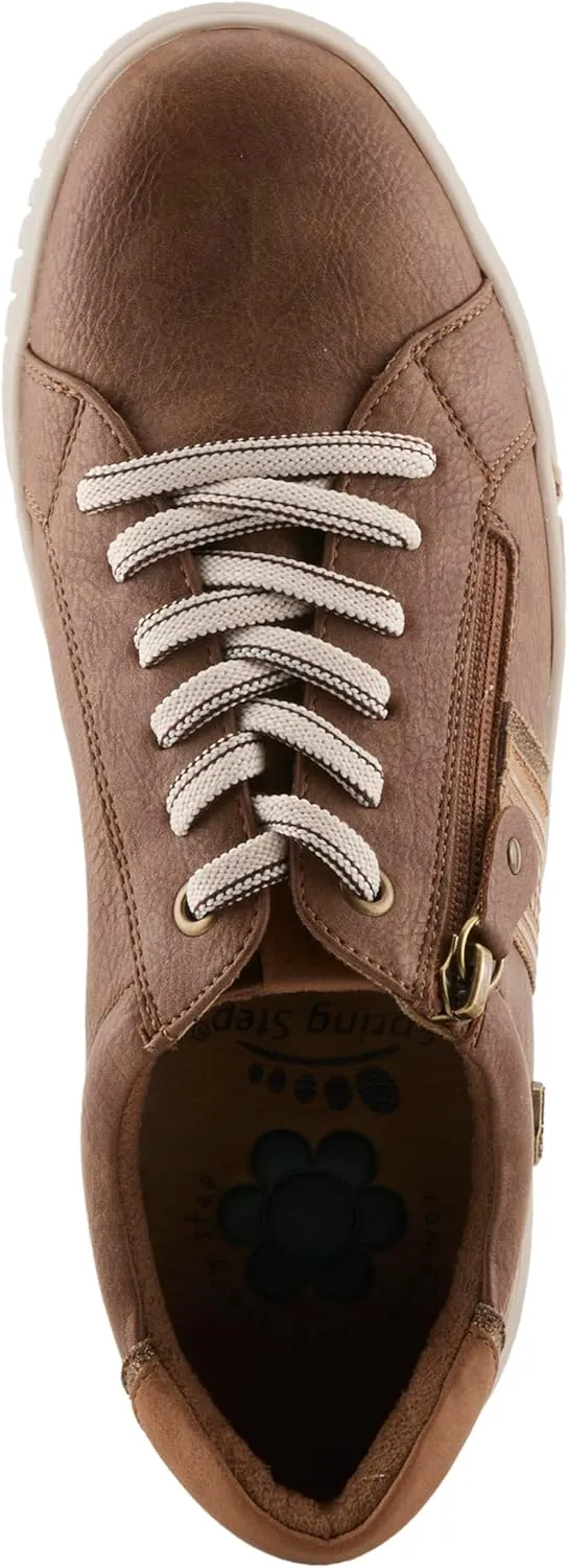 Spring Step Women's Jamia Relife Sneakers with Dual Closure, Plush Lining, and Shock Absorbing Design