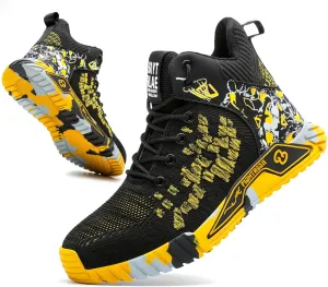 Steel Toe Shoes for Men Work Safety Footwear Slip Resistant Puncture-Proof Industrial Safety Shoes Comfortable Breathable Steel Toe Sneakers