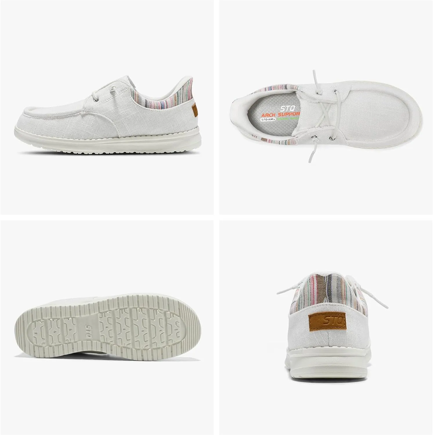 STQ Slip On Women Boat Shoes丨Orthopedic Plantar Fasciitis Relief Ultralight Arch Support Sneakers
