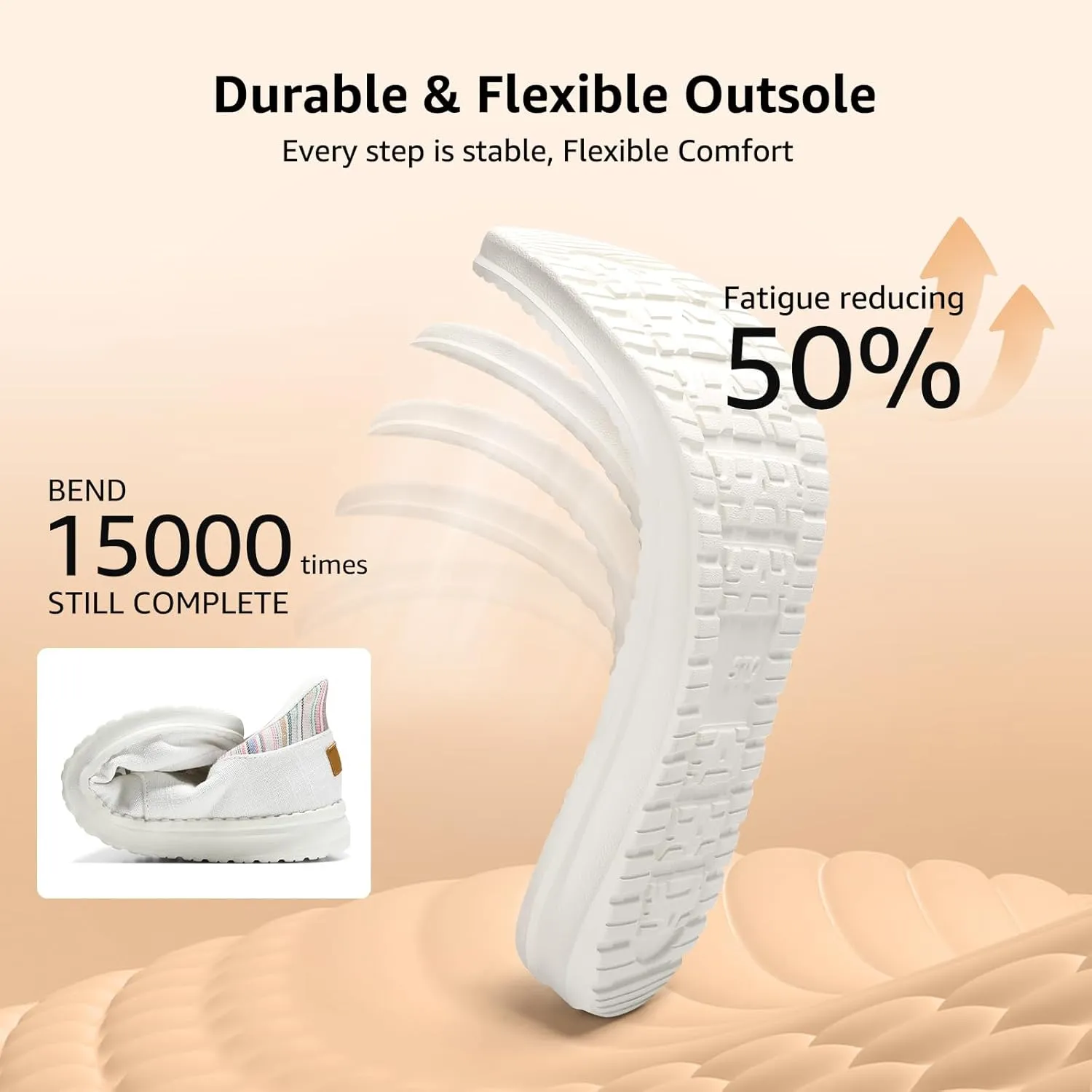 STQ Slip On Women Boat Shoes丨Orthopedic Plantar Fasciitis Relief Ultralight Arch Support Sneakers