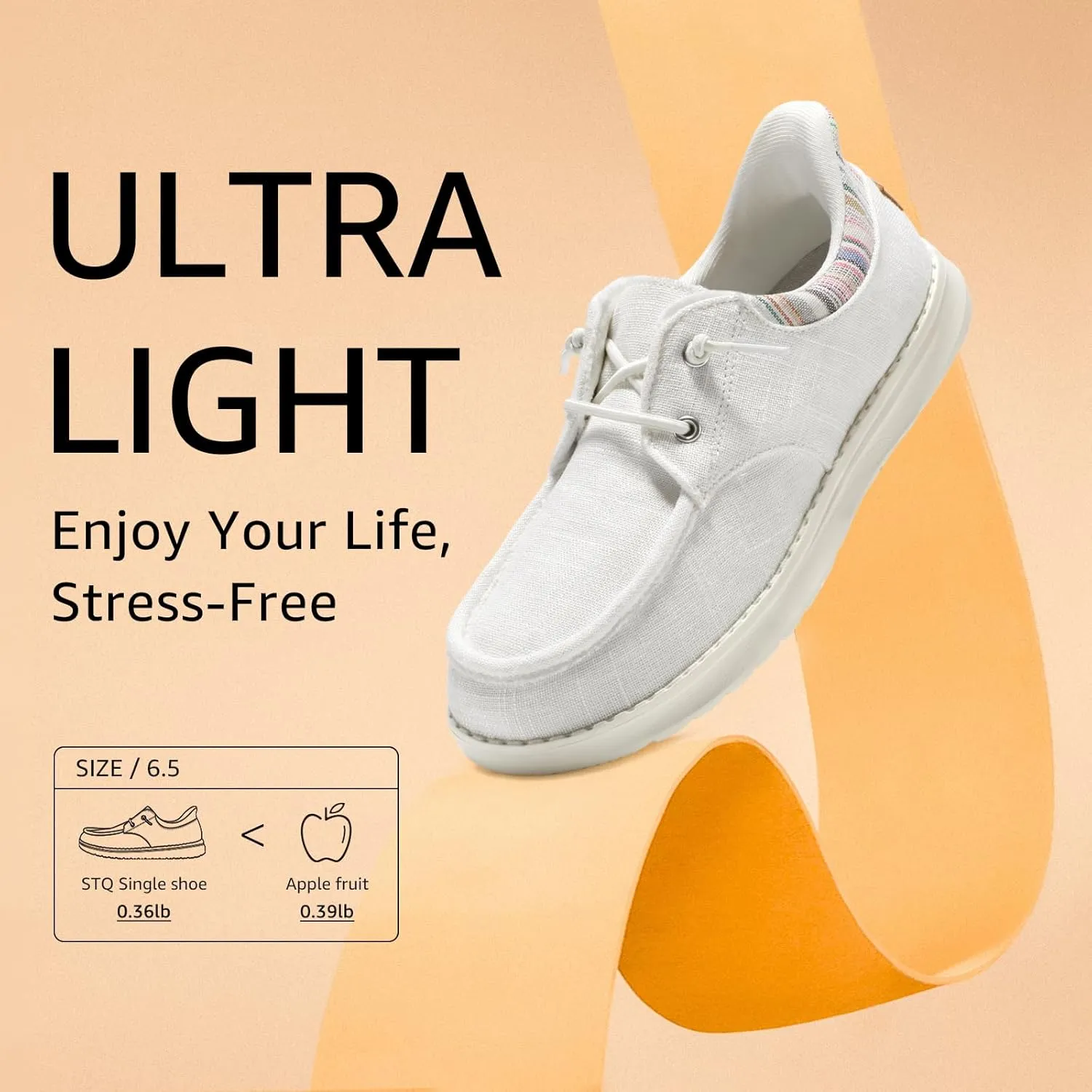 STQ Slip On Women Boat Shoes丨Orthopedic Plantar Fasciitis Relief Ultralight Arch Support Sneakers