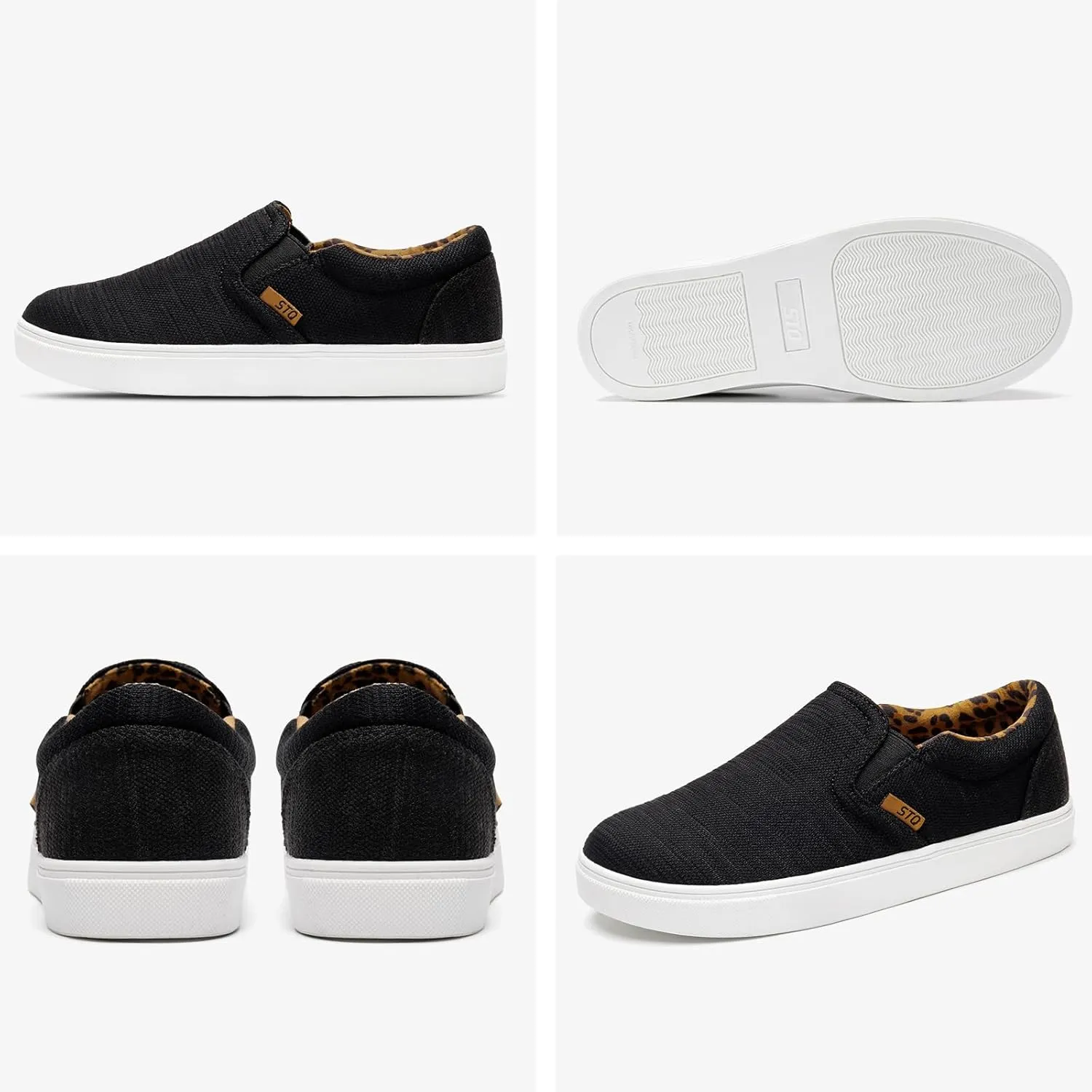 STQ Wide Toe Box Slip On Shoes for Women | Business Casual Shoes for Women Trendy Fashion Sneakers Lightweight Loafers Shoes