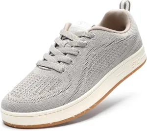 STQ Womens Lace Up Fashion Sneakers Business Casual Shoes | Breathable Mesh Upper Walking Shoes
