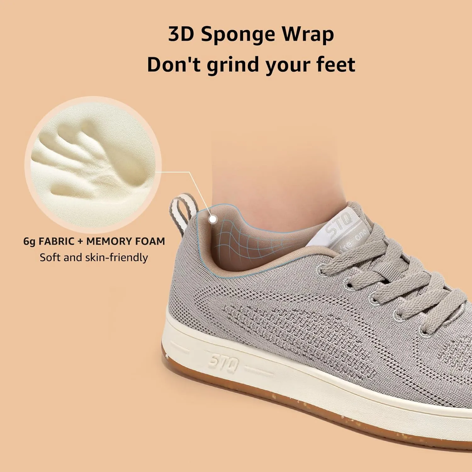 STQ Womens Lace Up Fashion Sneakers Business Casual Shoes | Breathable Mesh Upper Walking Shoes