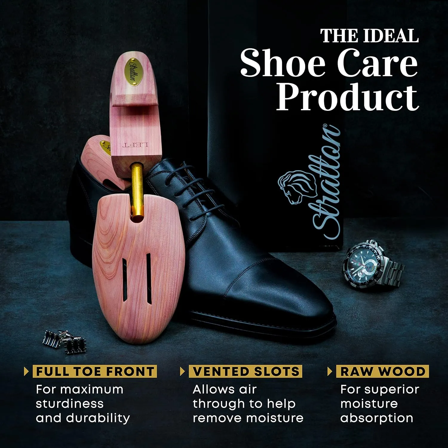 Stratton Cedar Shoe Tree - Shoe Trees for Men & Women, Sneakers, Widener & Shaper | GROWN IN USA