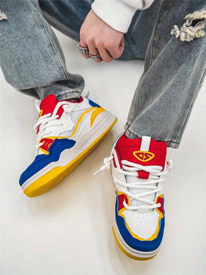 Stylish Men's Sneakers with Durable Rope Laces -Outdoor Walking and Training