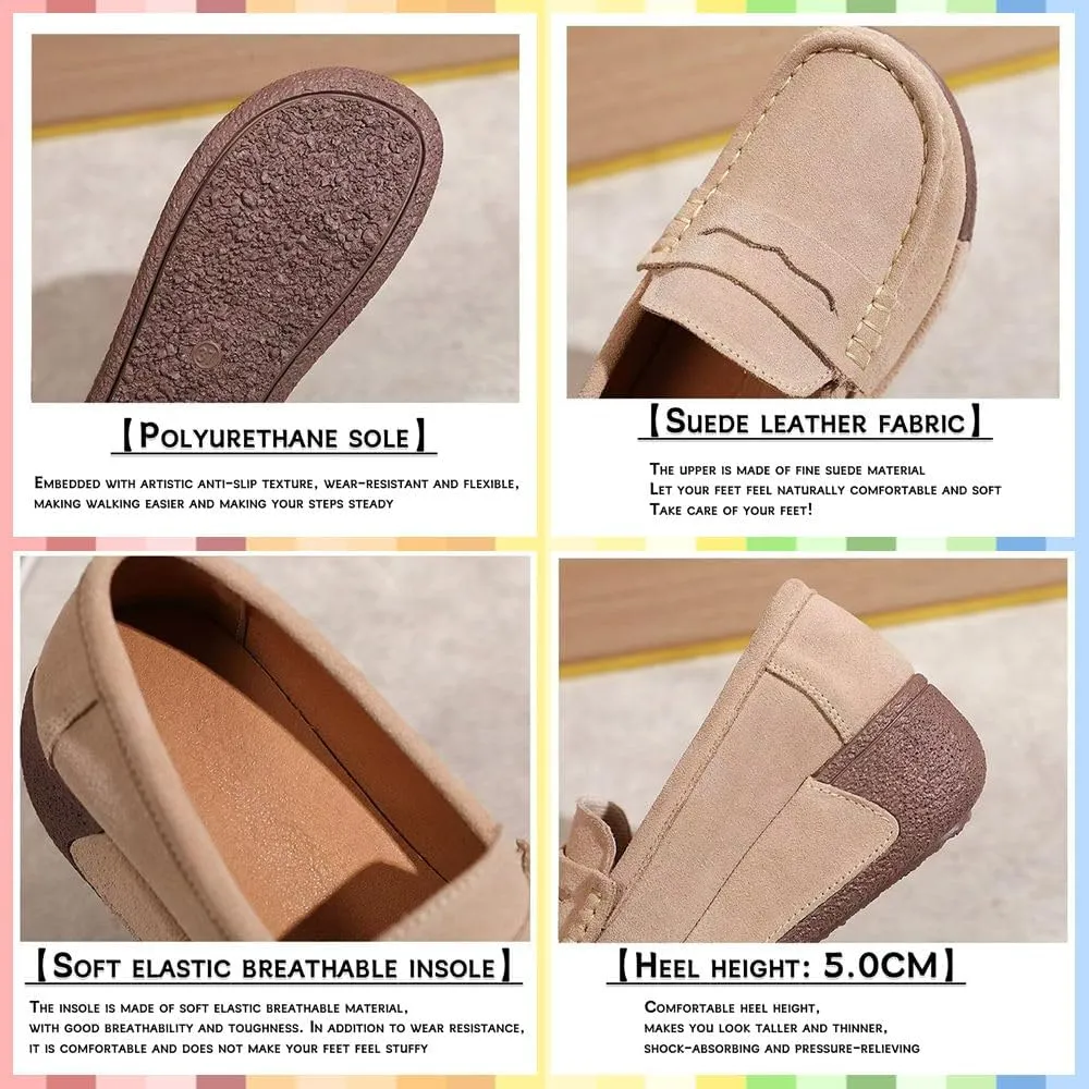 Stylish Women's Suede Slip-on Sneakers with Built-in Arch Support for Ultimate Comfort, Perfect for Casual outings or Work
