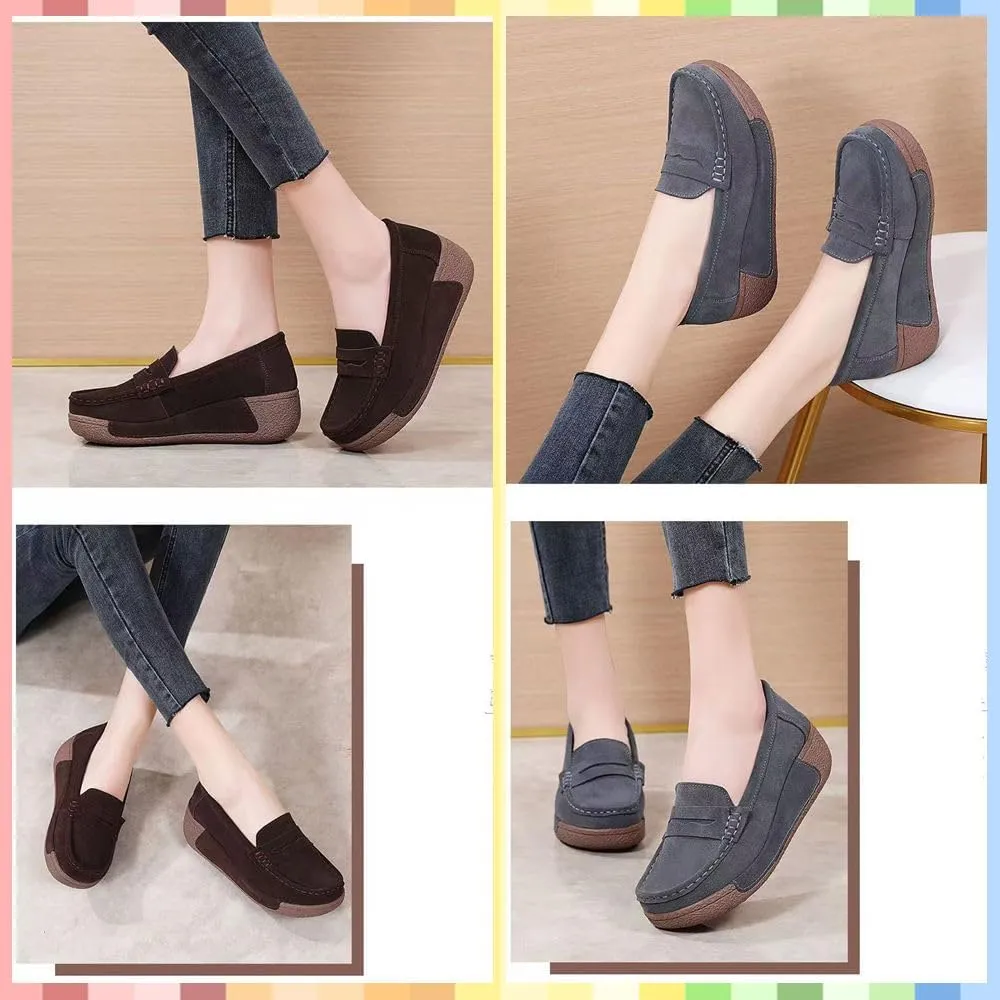 Stylish Women's Suede Slip-on Sneakers with Built-in Arch Support for Ultimate Comfort, Perfect for Casual outings or Work