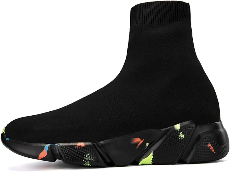 SUNROLAN Fashion Lightweight Sock Sneakers for Women Athletic Running Shoes Breathable Walking Shoes