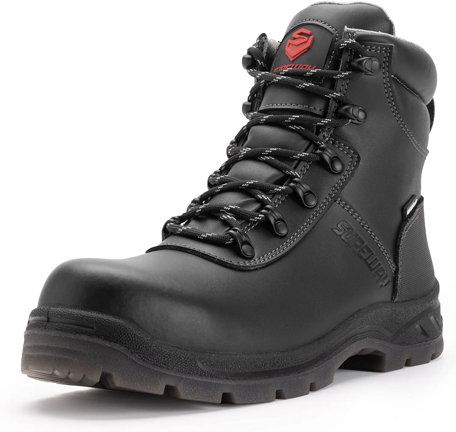 SUREWAY Waterproof Work Boots for Men Soft/Steel Toe Anti-Fatigue Lightweight Waterproof Hiking Boot Full Grain Leather,Manufacture Discontinued