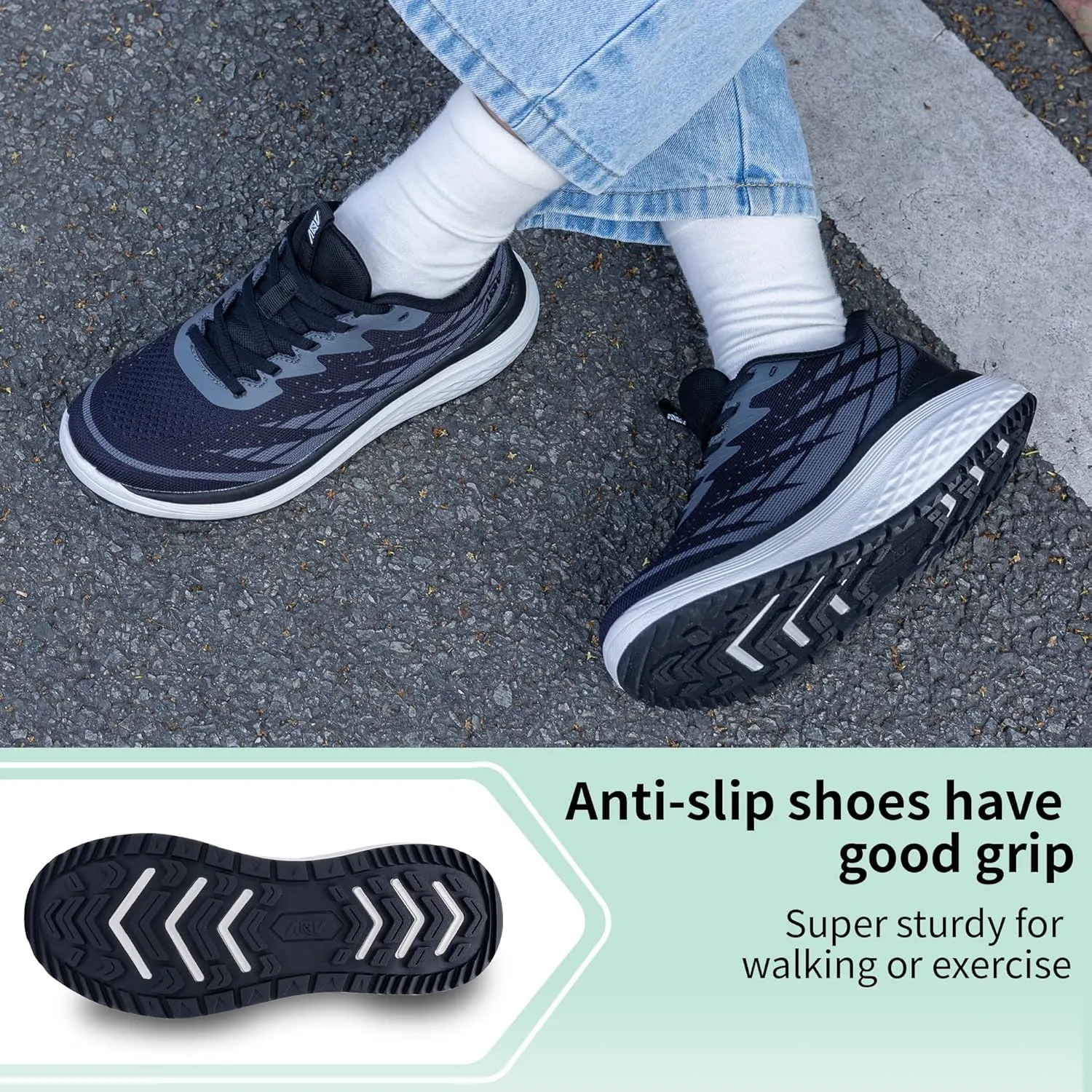 SURRAY Women's Walking Shoes with Arch Support for Plantar Fasciitis, Comfortable Breathable Orthotic Air Tennis Sneakers for Foot and Heel Pain Relief US Size 7-11