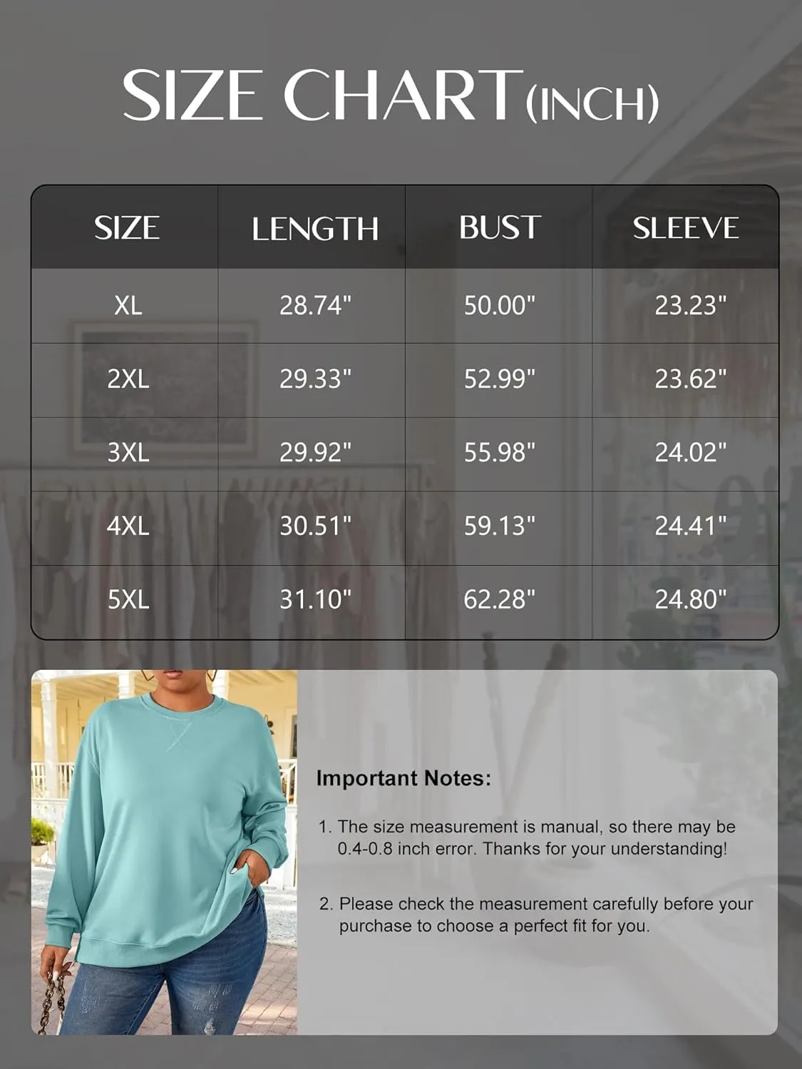 TAKEYAL Plus Size Sweatshirt for Women Oversized Casual Crew Neck Drop Shoulder Pullover Teen Girls Clothes