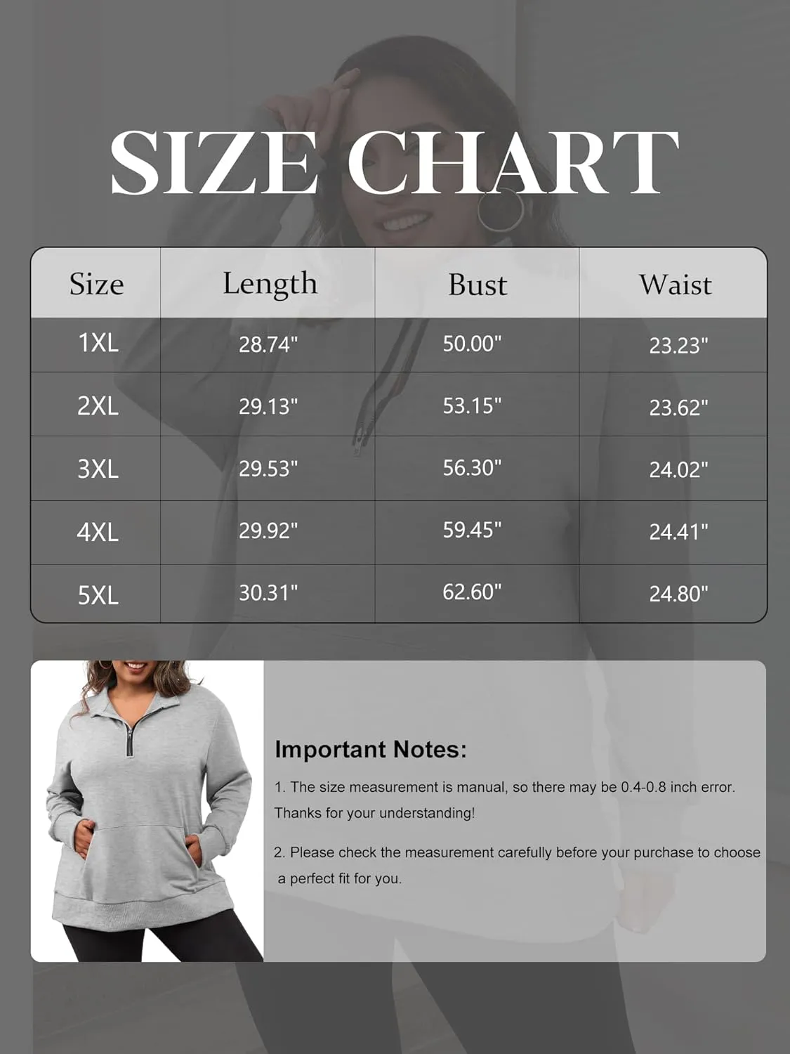 TAKEYAL Plus Size Sweatshirts for Women Pockets Half Zip Pullover Long Sleeve Oversized Drop Shoulder Y2K Clothes