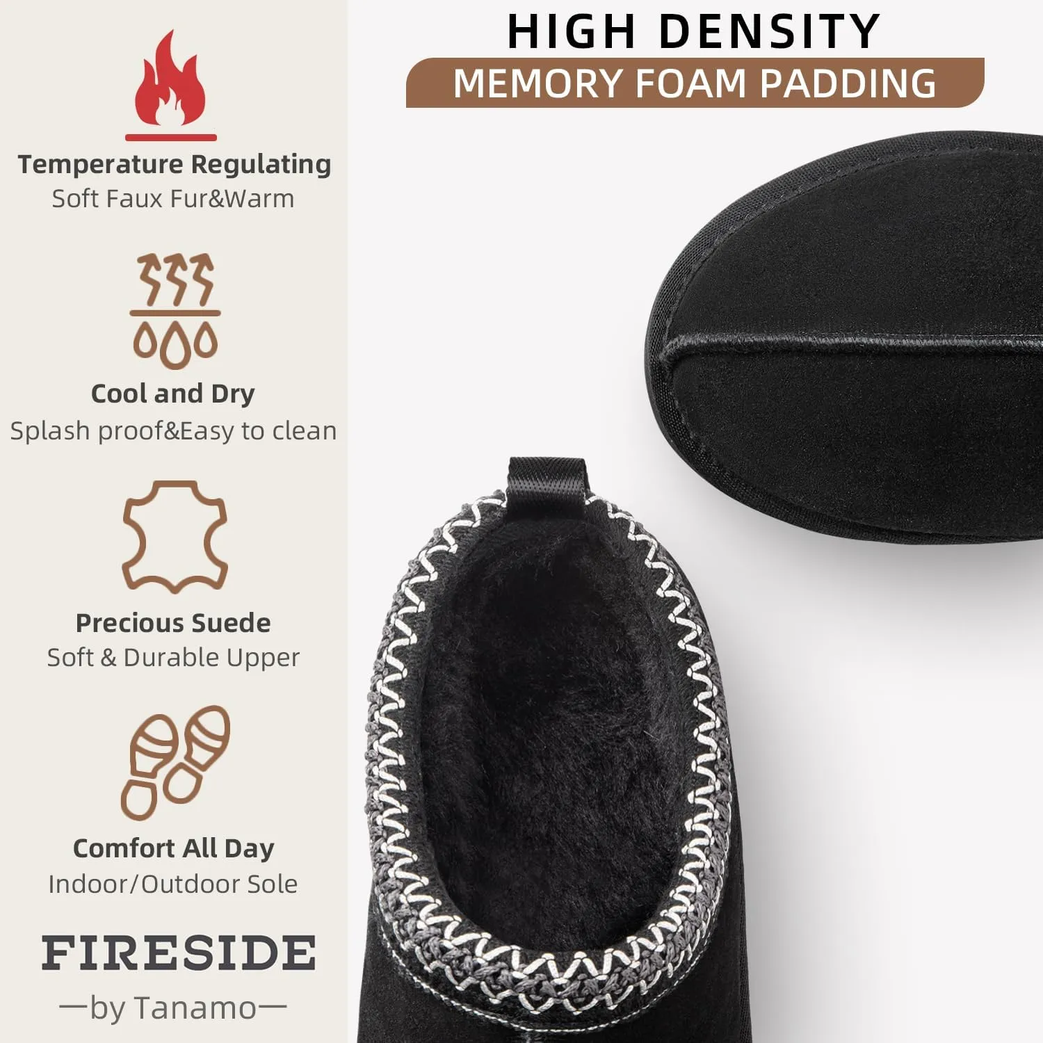 Tanamo Platform Slippers Women Ultra Mini Boots Ladie Shoes Outdoor Indoor Short Ankle Fur Fleece Fuzzy Cozy Fluffy Lining Comfortable Memory Foam