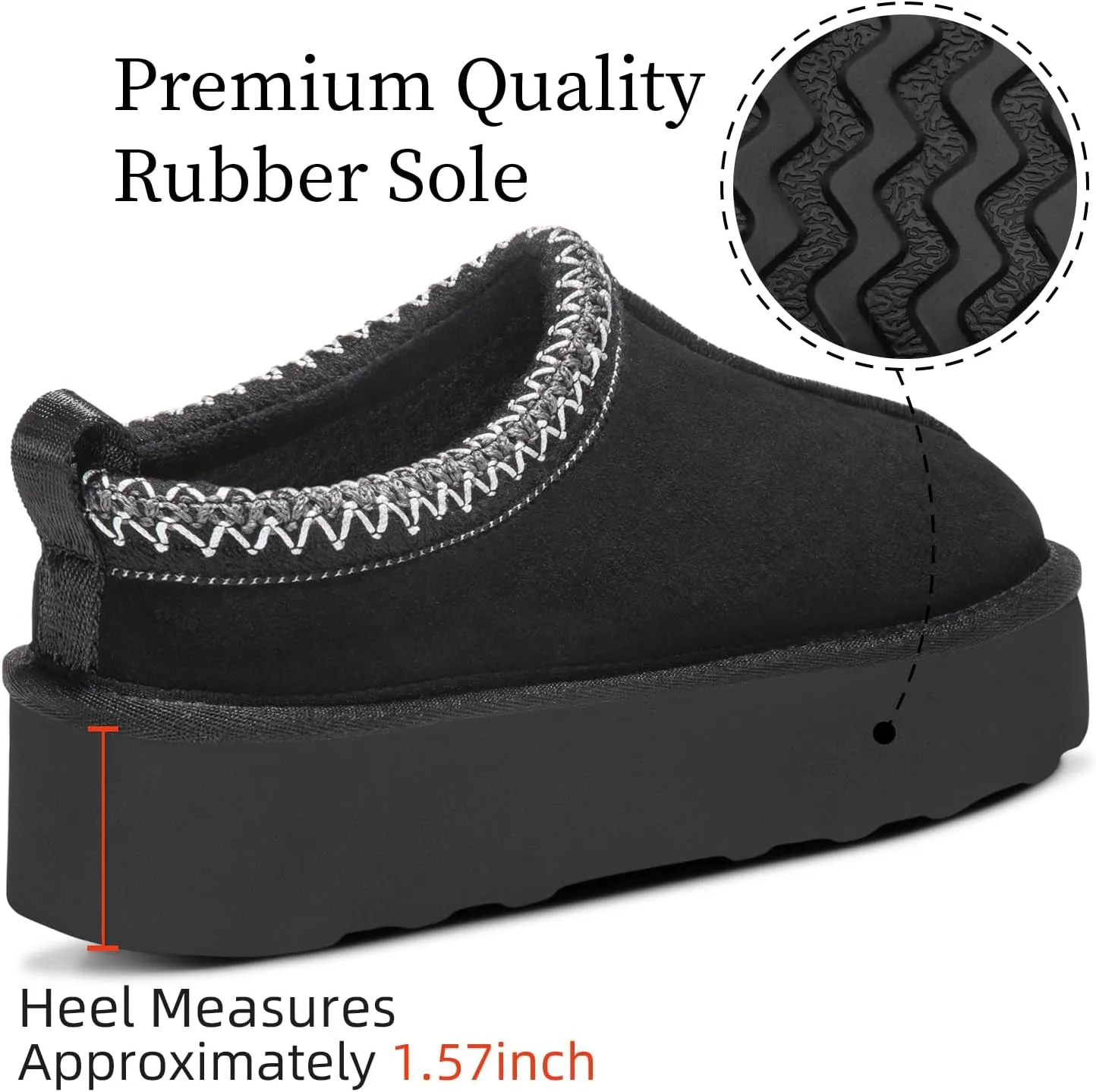 Tanamo Platform Slippers Women Ultra Mini Boots Ladie Shoes Outdoor Indoor Short Ankle Fur Fleece Fuzzy Cozy Fluffy Lining Comfortable Memory Foam