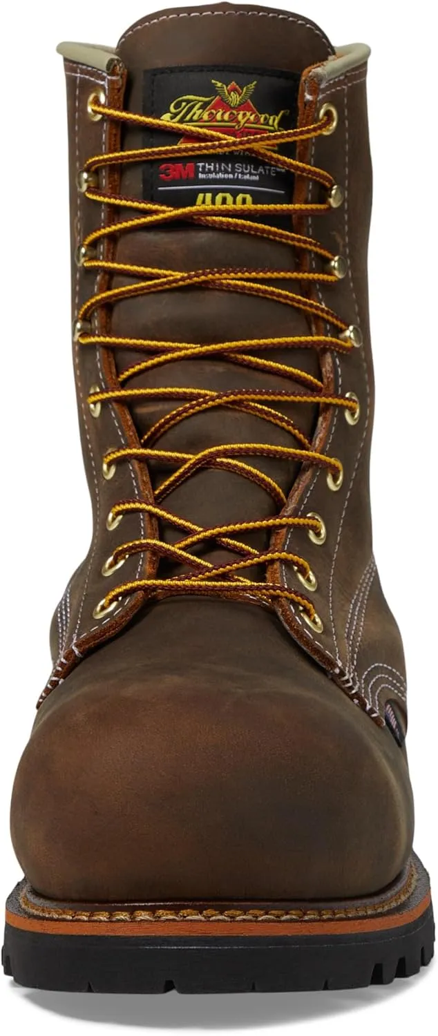 Thorogood American Legacy 8” Insulated Waterproof Work Boots for Men with Nano Composite Safety Toe, 400g Thinsulate & Oil- and Slip-Resistant Outsole