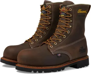 Thorogood American Legacy 8” Insulated Waterproof Work Boots for Men with Nano Composite Safety Toe, 400g Thinsulate & Oil- and Slip-Resistant Outsole