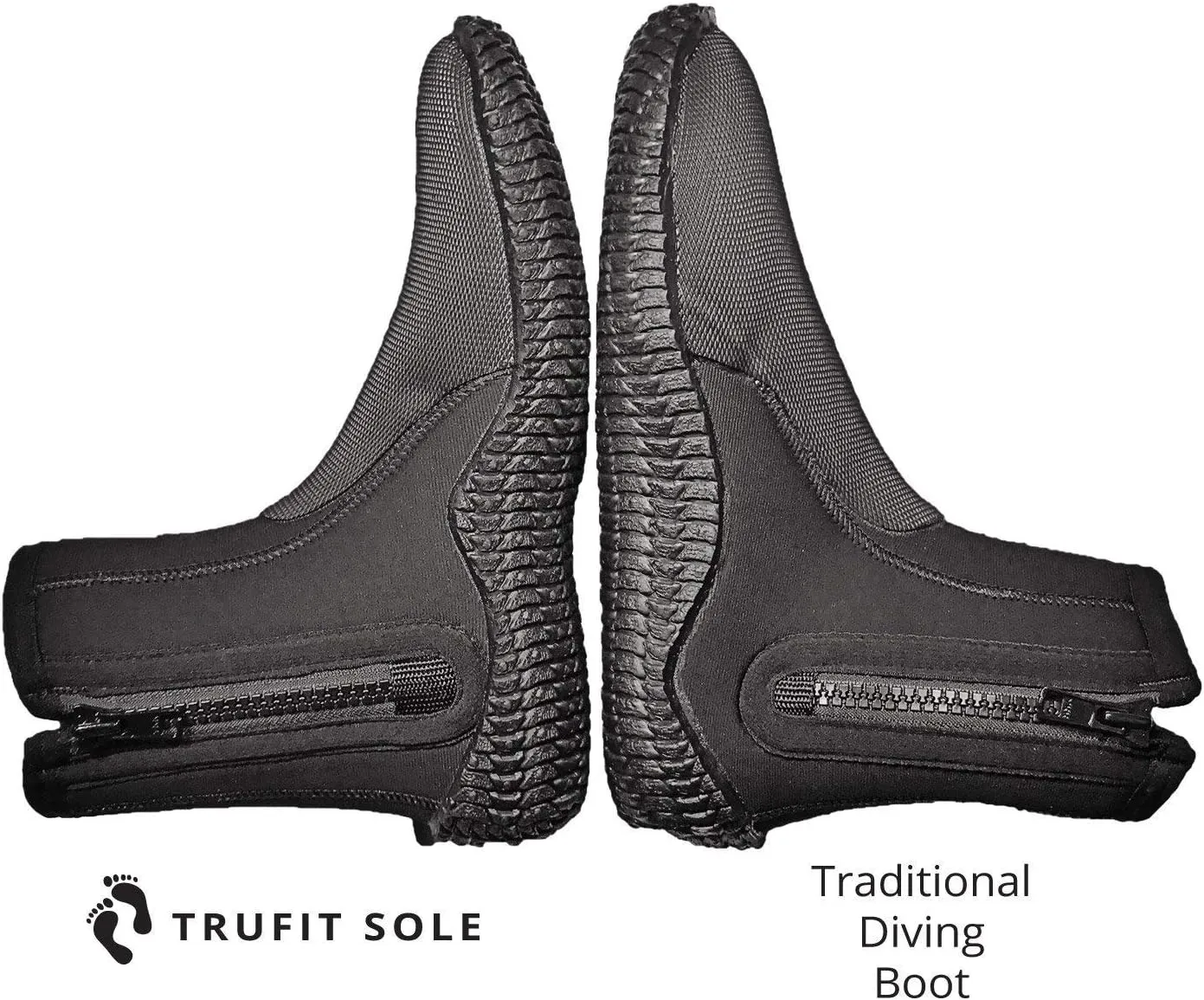 Tilos TruFit Dive Boots - Ergonomic Scuba Booties, 3-7mm