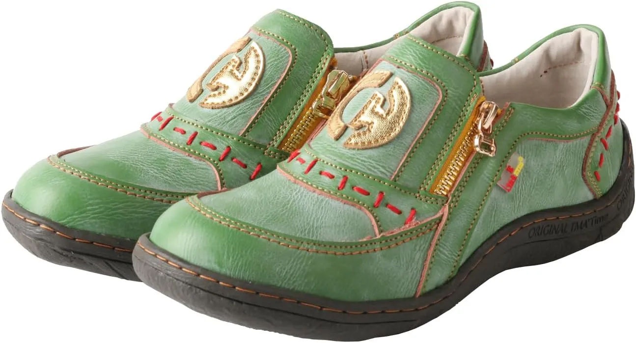 TMA EYES Women's Single-lace Zipper Non-Slip and Wear-Resistant Shoes